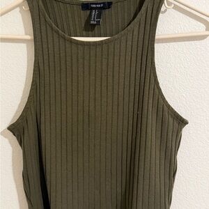 Forever 21 High chest Ribbed Tank Top